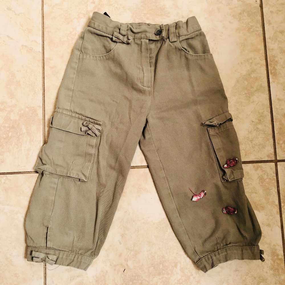 Tartine et Chocolat army green cargo pants